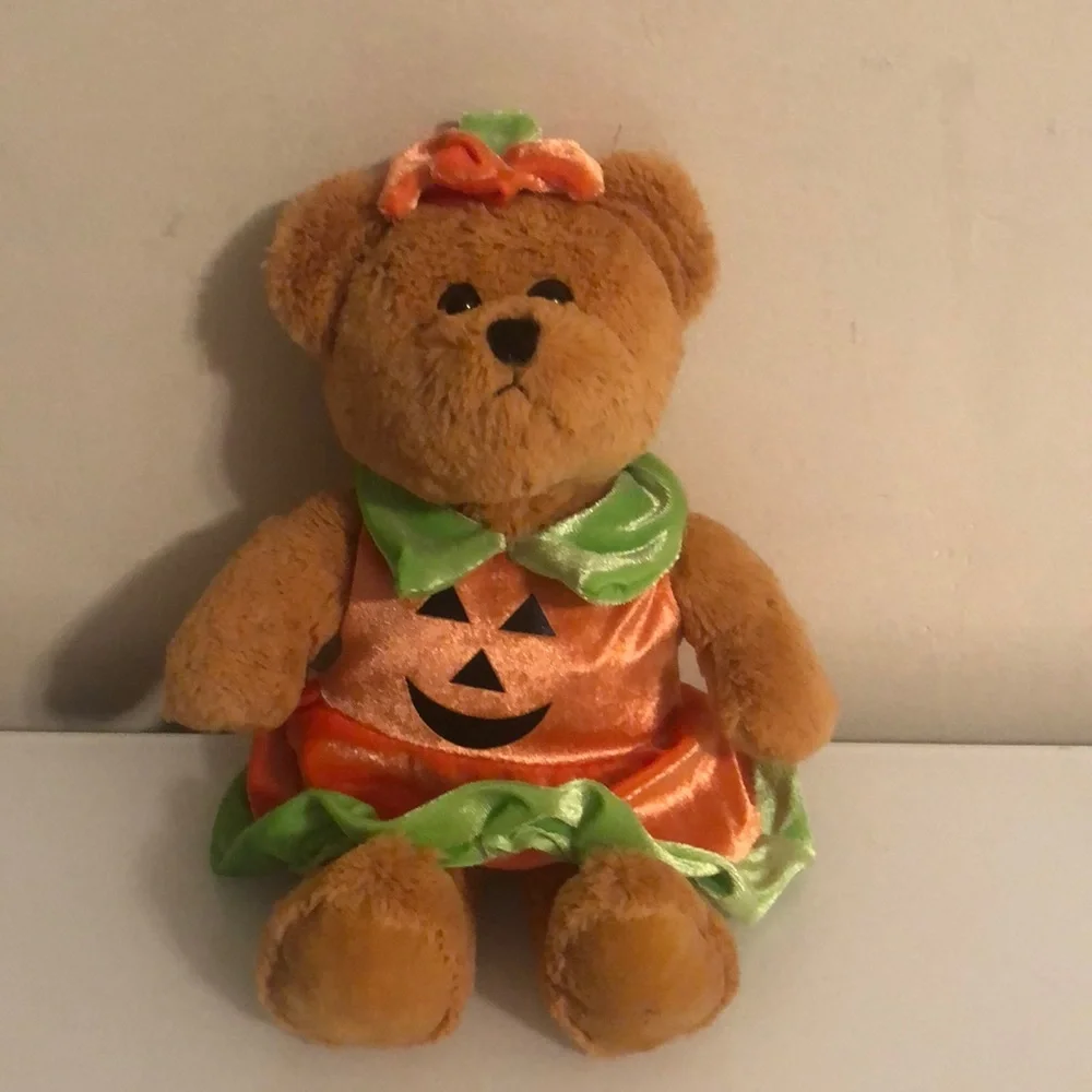 Bear Dressed as a Pumpkin. - Picture 1 of 4